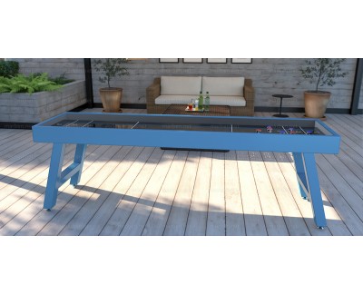 Mesa de Shuffleboard de 9 pies Steel para exterior e interior - AZUL